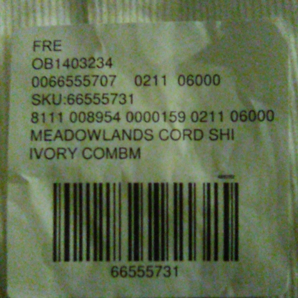 NWT We The Free Meadowlands cord Shirt (Ivory Combm) Medium - Picture 7 of 8